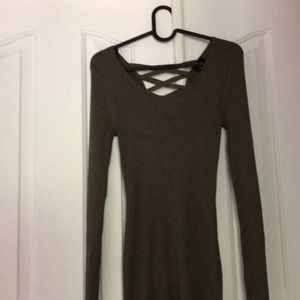 dress olive green by Derek Heart